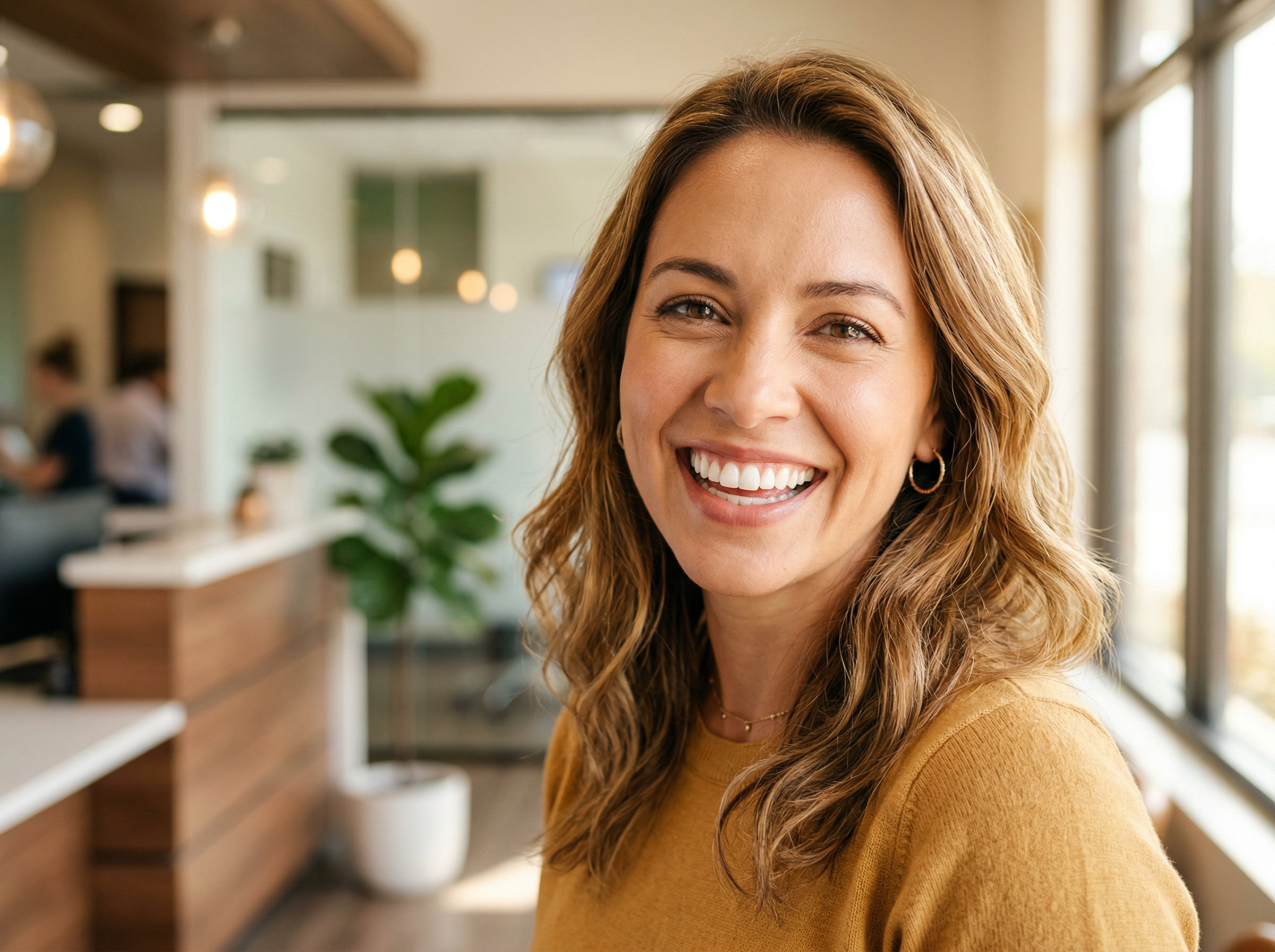 Patient showing a bright, confident smile
